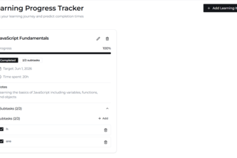 Learning tracker