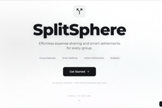 SplitSphere — Smart Expense Sharing