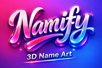 Namify — Zero Prompt & Without Editing AI 3D Name Art Design