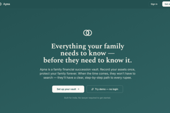 Apna — A Vault Your Family Can Reach