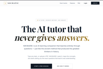 Socratic — The AI Tutor That Never Gives Answers