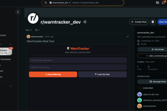 WarnTracker — Reddit Mod Warning System