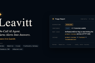 Leavitt: On-Call AI Agent, Turns Alerts Into Answers
