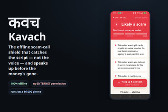 Kavach (कवच) — the offline scam-call shield