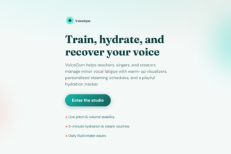 VoiceGym - Vocal Recovery Studio