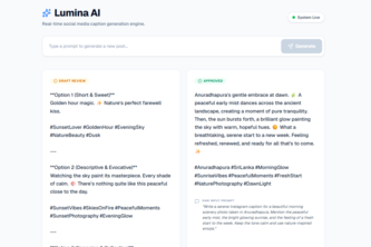 Lumina AI - Social Media Content and Caption Generator