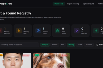 People & Pets - Lost & Found Registry 