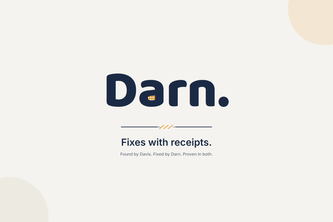 Darn. 