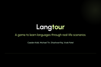 Langtour: A game to learn languages in real-life scenarios.
