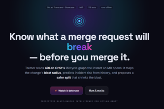 Tremor — predictive blast-radius for GitLab Orbit