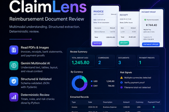 ClaimLens：Gemini Powered Reimbursement Document Review