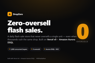 DropZero - Zero-oversell flash sales on Aurora DSQL