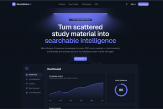 MemoSphere AI – Your Second Brain for Learning