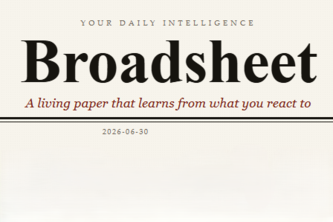 Broadsheet: A living paper that learns from you