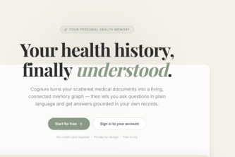 Cognure — AI Health Memory Companion