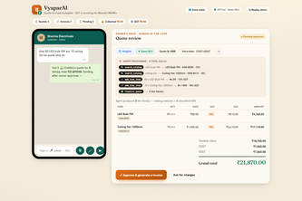 VyaparAI — Quote-to-Cash Autopilot for India's MSMEs