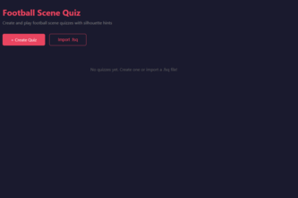 Football Scene Quiz Maker