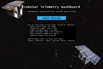 CubeSat Telemetry Dashboard