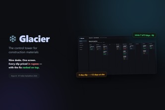 Glacier : Control Tower for Construction Materials