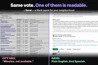 Gavel: the Slack Agent for City Hall