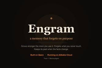 Engram: a memory that forgets on purpose