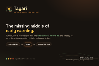 Tayari — turning early warning into early action.