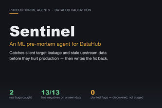 Sentinel — ML Pre-Mortem Agent for DataHub