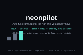 neonpilot — auto-tune llama.cpp for Arm CPUs