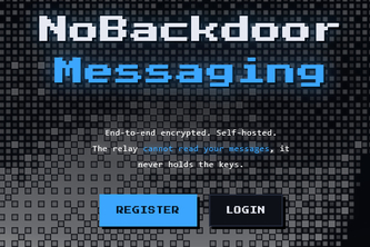 NoBackdoorMessaging: End-to-End Encryption Messaging App