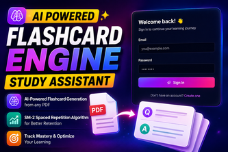 AI POWERED FLASHCARD ENGINE STUDY ASSISTANT 