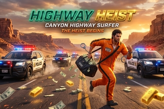 Canyon Highway Surfer 3D: Highway Heist
