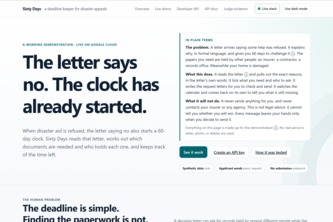 Sixty Days: a deadline keeper for disaster appeals