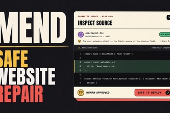 Mend: Safe, verified website repairs with WebMCP