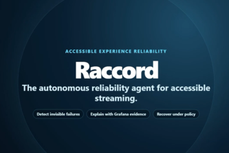 Raccord - Accessible Experience Reliability for live media.