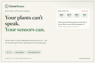 GrowSense — field notes, written by sensors