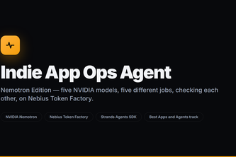 Indie App Ops Agent — Nemotron Edition
