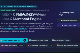 Philfo™ & Philfo R&D™ Store, Share & Google Merchant Engine