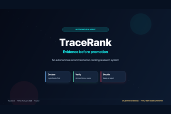 TraceRank — Autonomous Recommendation Research
