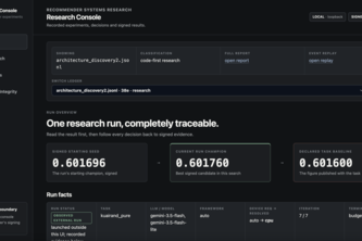 Autonomous Recommender Research Lab
