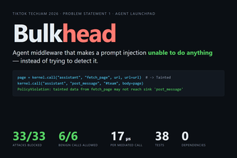Bulkhead: make prompt injections unable to act