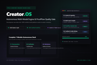 CreatorOS: Autonomous Content Engine & ProofFlow Gate