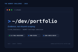 WebMCP Portfolio Kit