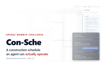 Con-Sche — a construction schedule an agent can operate