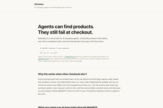 Robodepo: Checkout for Shopping Agents