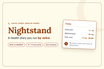 Nightstand — a health diary you run by voice