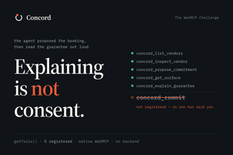 Concord — an agent that cannot overpromise