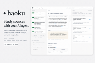 Haoku: Agent-Powered Study Workspace