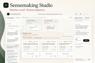 Sensemaking Studio