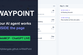 Waypoint — plan trips with your agent, beside you