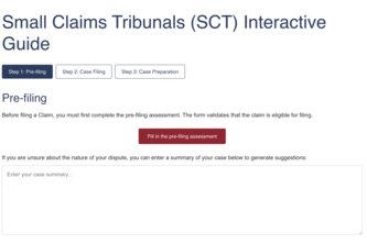 Small Claims Tribunal Interactive Guide